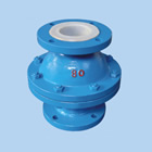 Fluorine-butterfly check valve (ball type vertical)