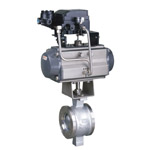 Pneumatic V regulator (clamp flange)