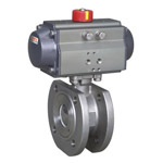 Pneumatic ball valve thin