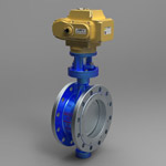Electric three partial hardness sealing butterfly valve flange