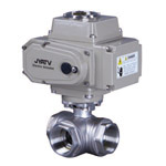 Electric 3-way internal thread ball valve