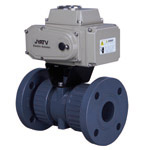 Electric plastic flange valve