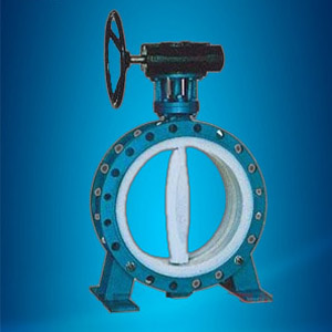 Fluorine-butterfly butterfly valve with flange