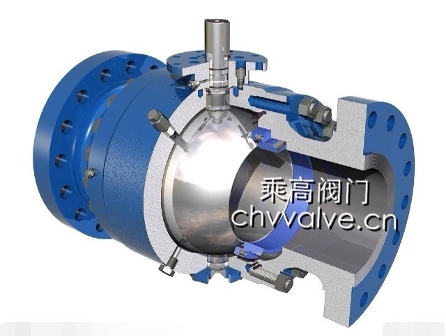 Fixed forged steel ball valve
